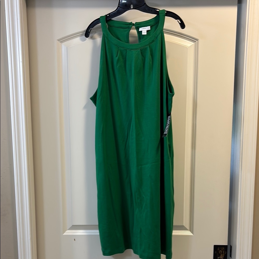 New York & Company Emerald Green Halter Mini Dress
